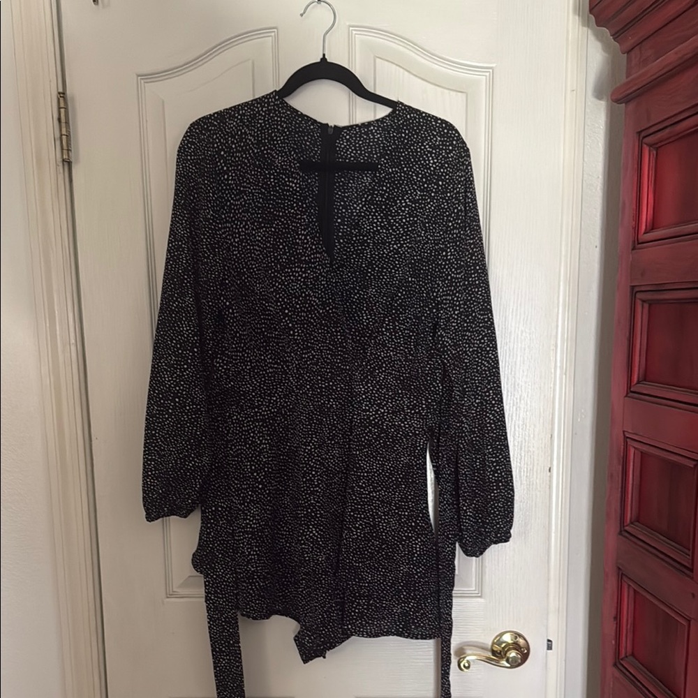 Chic Black and White Women's Romper
